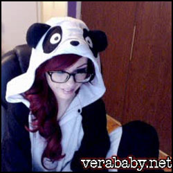 panda eating head vera baby