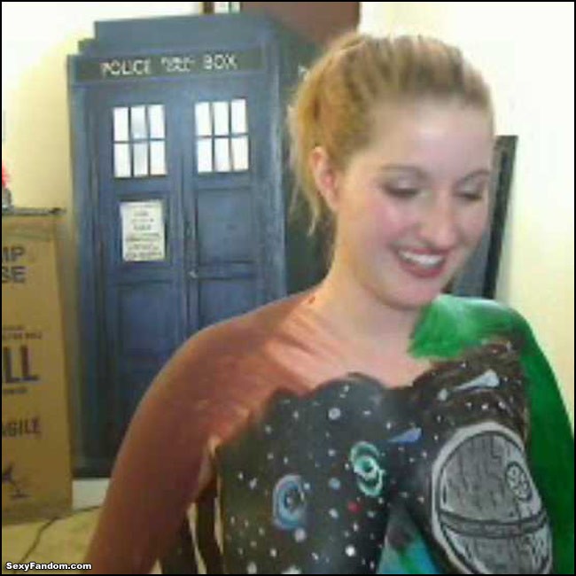 kaylee pond cam bodypainting space death star