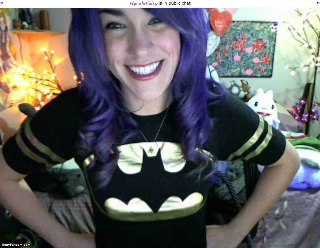 hyrulefairy batman purple hair cam