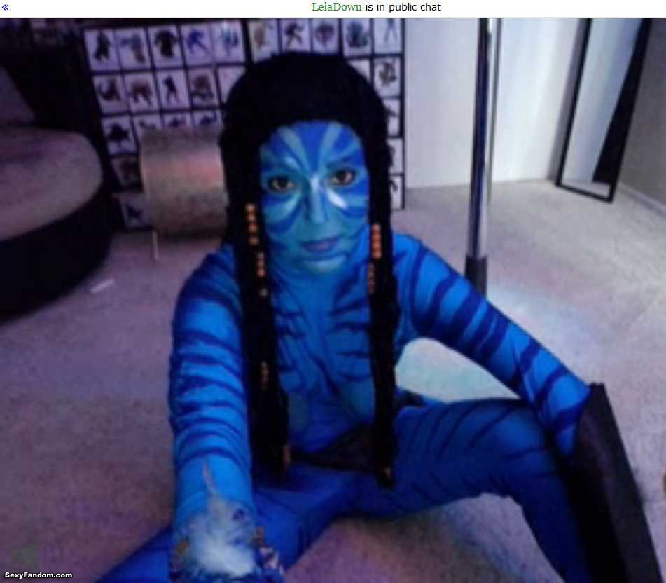 leiadown avatar blue babe cam