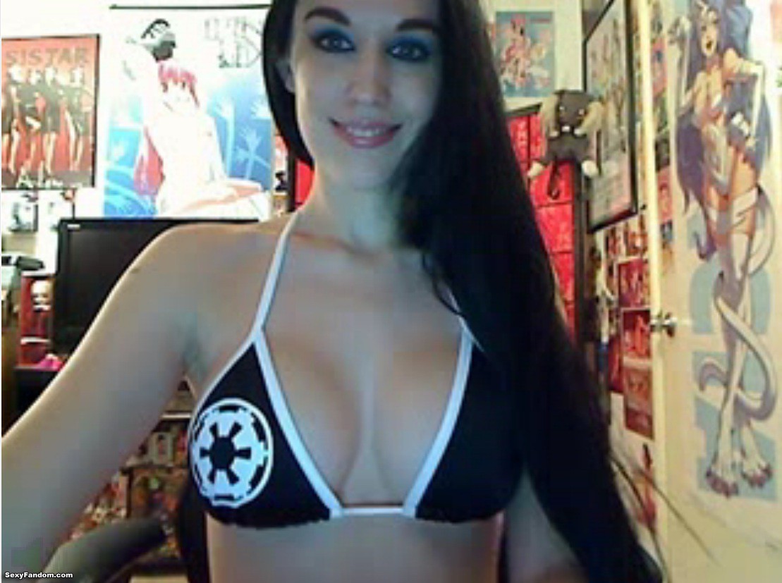 Jade Starr in her Star Wars Imperial Bikini