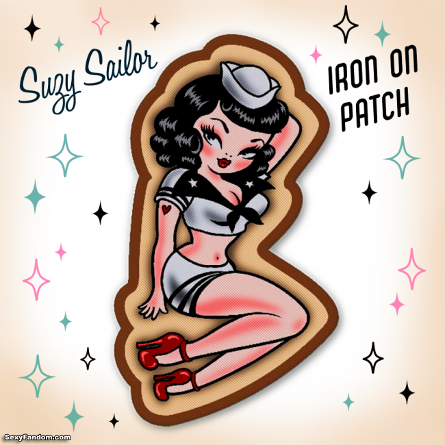 Suzy Sailor Iron-on patch.
