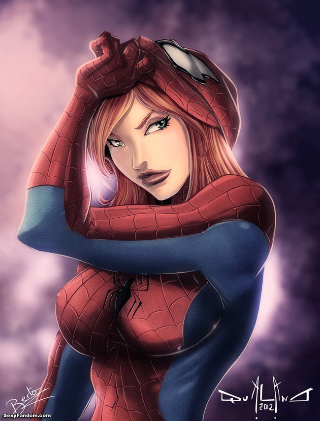 MJ in Spiderman Suit Art by Diabolumberto