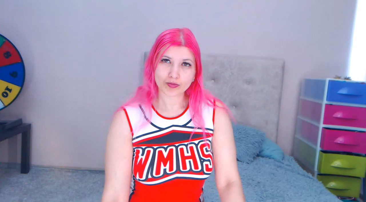 OliSunny Is A Pretty Pink Cheerleader
