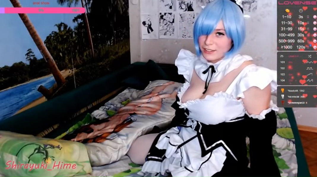 Shirayuki_hime Cosplays As Lovely Maid Rem