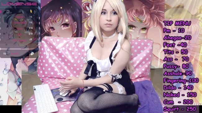 Kitty_Parker Blends Anime And The Classic Maid Cosplay