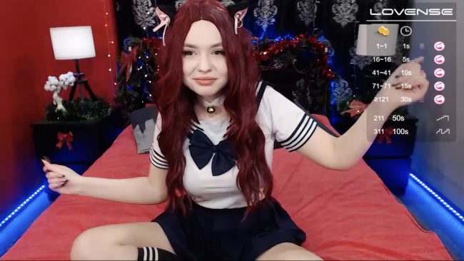 Auroracameron Spreads Kittenish Vibes In A Schoolgirl Uniform