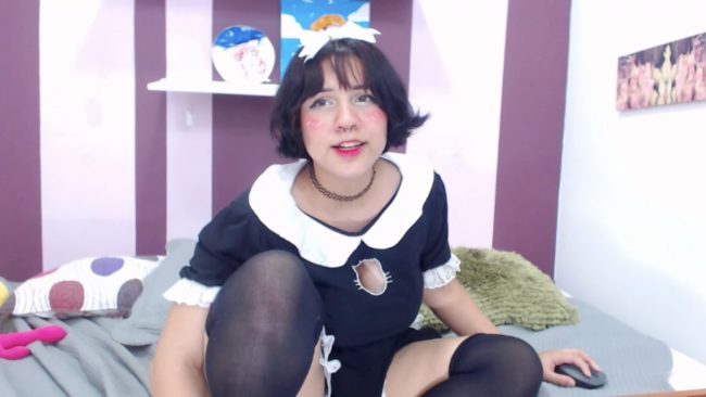 Hello Kitty, Niccoangel18 Is Maid To Be Cute