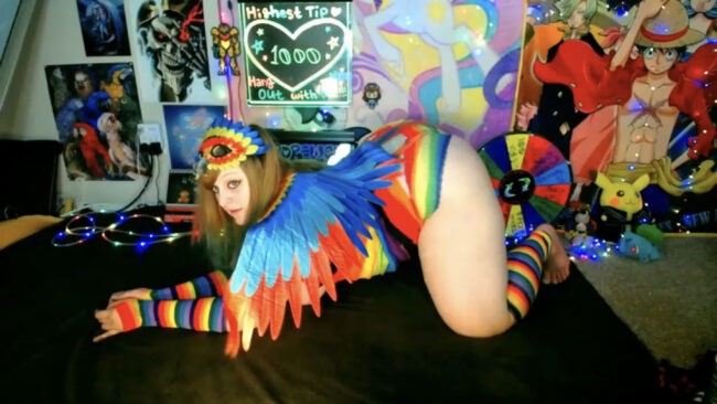 BabyZelda Flaps Her Colorful Wings As She Transforms Into A Parrot