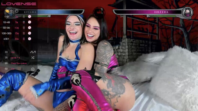 LillyRosesx’s Mileena And GabrielaCox’s Kitana Partake In A Very Different Form Of Combat