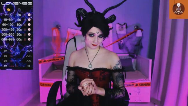 Gothic Mistress Charliecharns Shows Off Her Horns