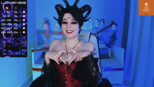 Gothic Mistress Charliecharns Shows Off Her Horns
