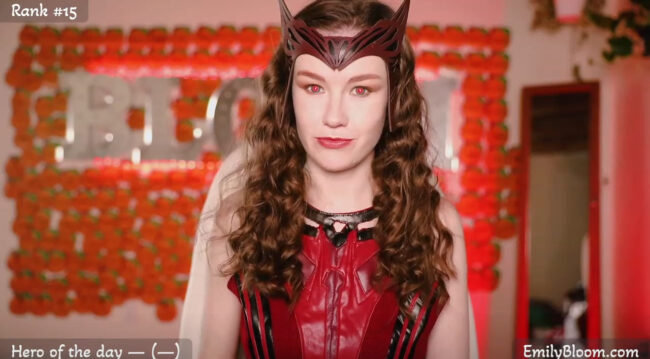 EmilyBloom Shows Off Her Powers As Scarlet Witch