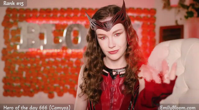 EmilyBloom Shows Off Her Powers As Scarlet Witch