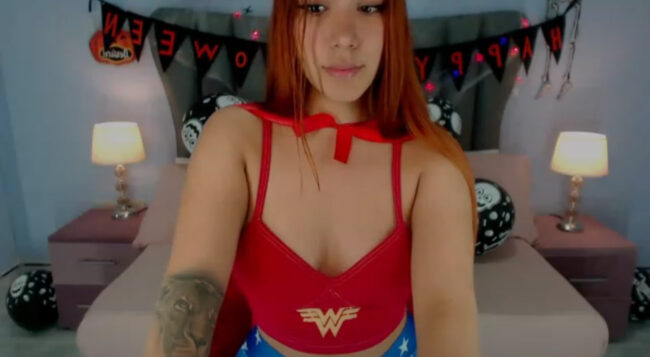 Luciana_Cobos Makes Her Cape Flow As Wonder Woman