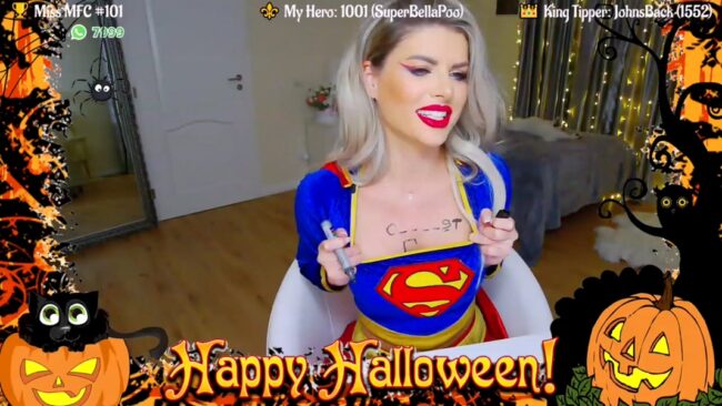 The Girl Of Steel SuperBellaBoo Is Dressed To Kill