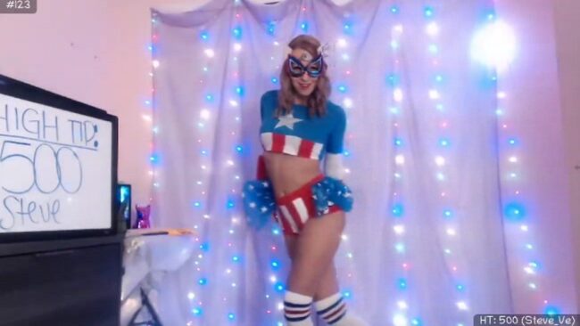 NaturallyReal Struts Her Stuff As Captain America