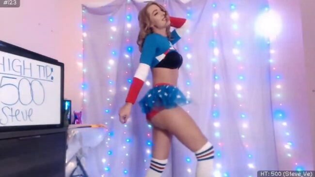 NaturallyReal Struts Her Stuff As Captain America