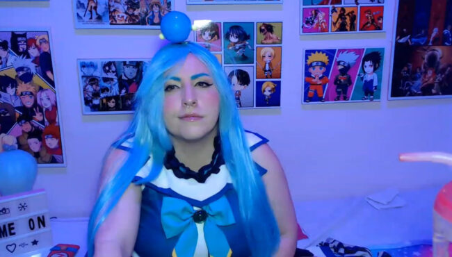 Cannddy_hot Splashes Her Way Into An Aqua Cosplay