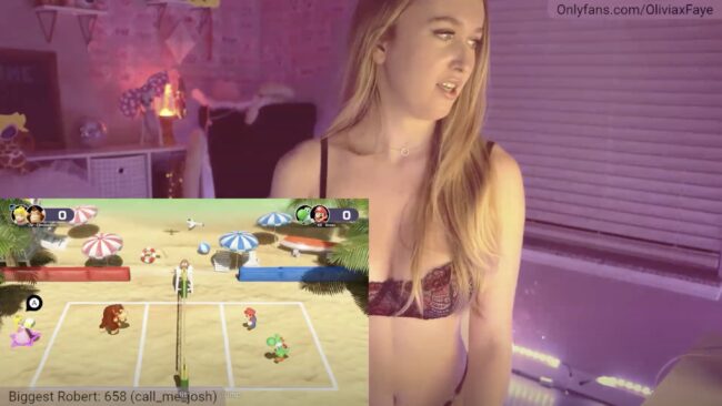OliviaxFaye Volleys It Up In Mario Party
