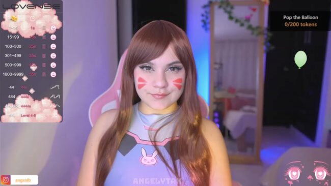 Angelytaxx Puts On Her Best D.Va Face On