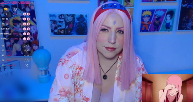 Cannddy_hot Becomes Part Of Team 7 With Her Cosplay Show