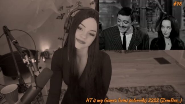 Morticia Addams AKA SophieMyers Watches The Addams Family