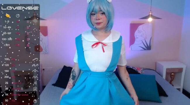 Akame_Riu Is Ready For School As Rei Ayanami