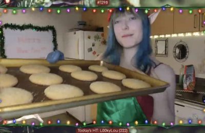 Christmas Elf FayeWilde Bakes Cookies