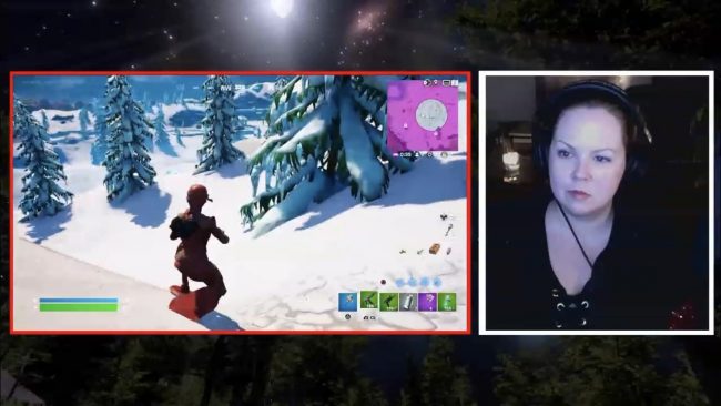 Sn0wi Is Shooting Around The Christmas Tree In Fortnite