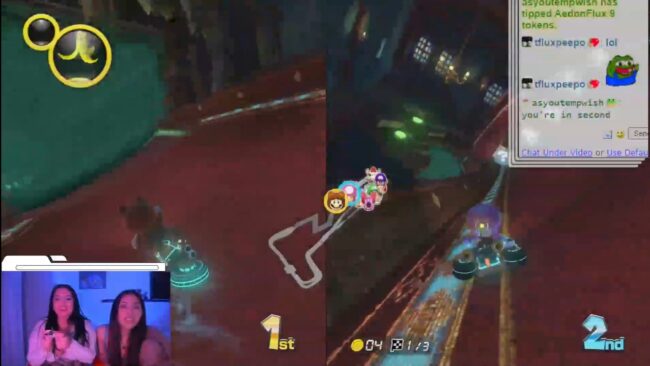 AedonFlux And Kamila__ Go Racing In Mario Kart