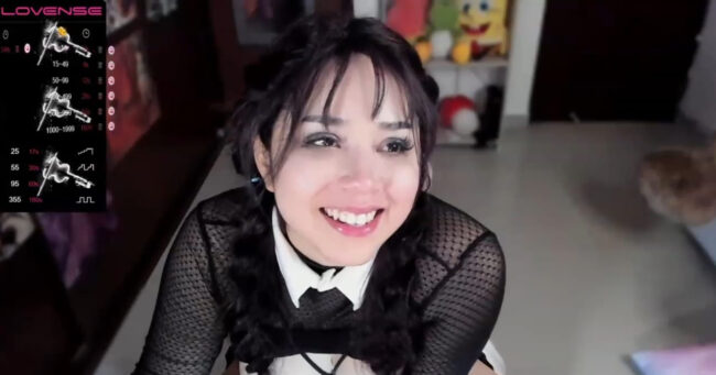 Emili_cute Serves Up An Altogether Ooky Show As Wednesday Addams