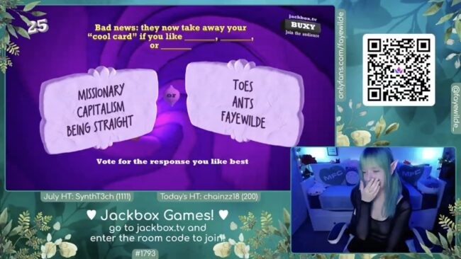 FayeWilde Enjoys Some Jackbox Games
