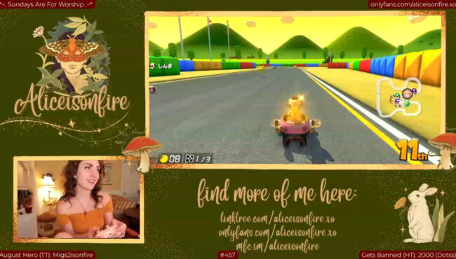 Aliceisonfire Cruises In Mario Kart