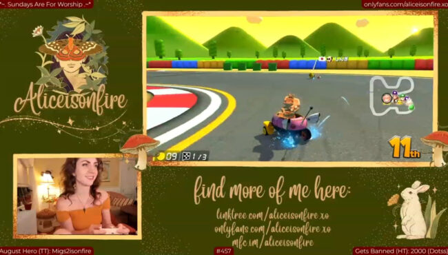 Aliceisonfire Cruises In Mario Kart