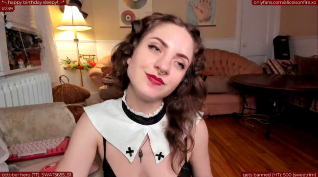 Aliceisonfire Brings Out Her Sinful Nun