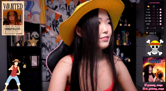 Yummy_maya Is Ready To Search For The One Piece As Monkey D. Luffy