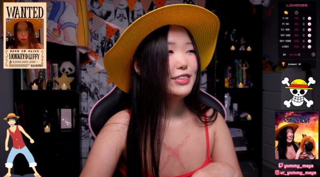 Yummy_maya Is Ready To Search For The One Piece As Monkey D. Luffy