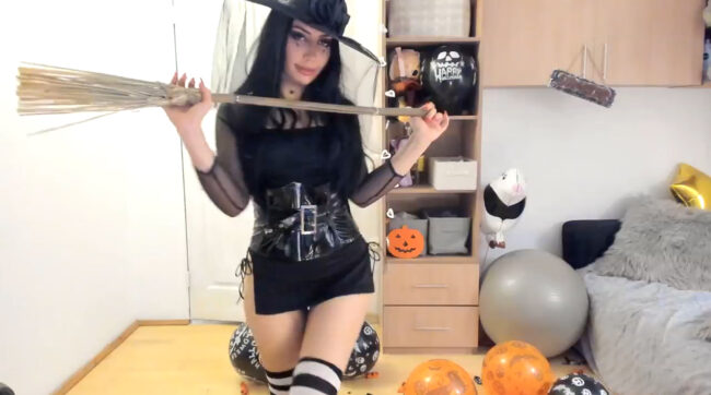 Cute Witch Pr1nc3ss_ Rides Her Broom