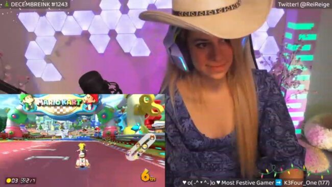 Reige Races Her Way Through Mario Kart