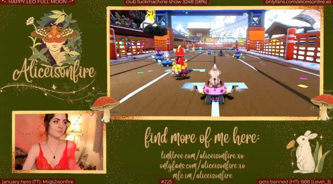 Aliceisonfire Powers Up In Mario Kart