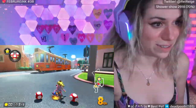 Reige Gets The Power-Ups In Mario Kart