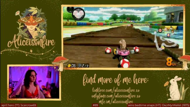 Aliceisonfire Races Her Way Through The Mushroom Kingdom
