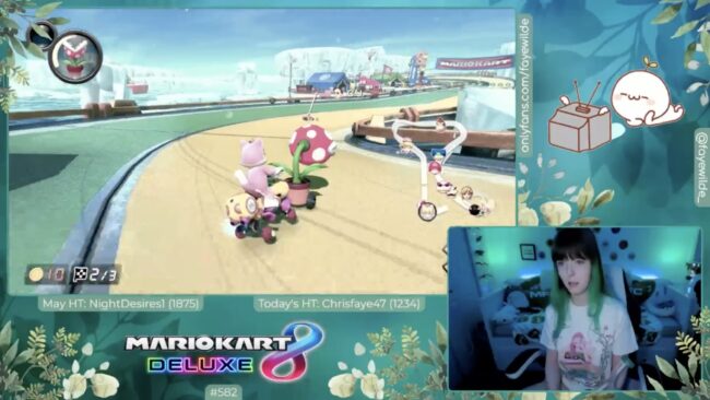 FayeWilde Zooms Through Mario Kart