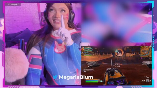 Megaria_Blum Plays Fortnite As D.Va