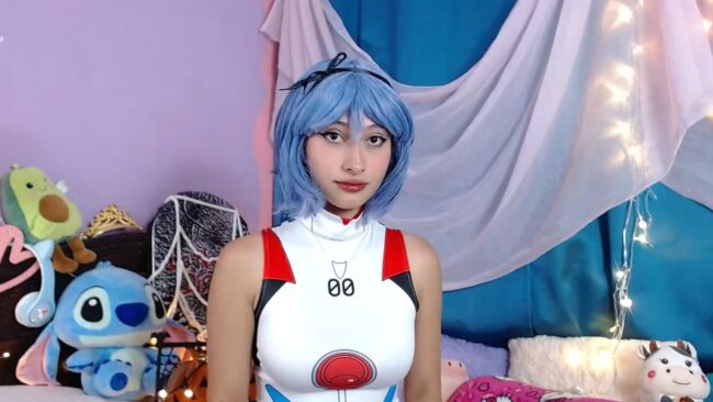 Bonnie_dolly Shows Off Her Rei Ayanami Plugsuit