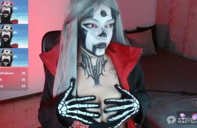 LilithMadness Shows Off Her Skeletal Hidan Look