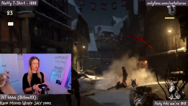 Natalia_Rae Fights Off A Horde Of Zombies