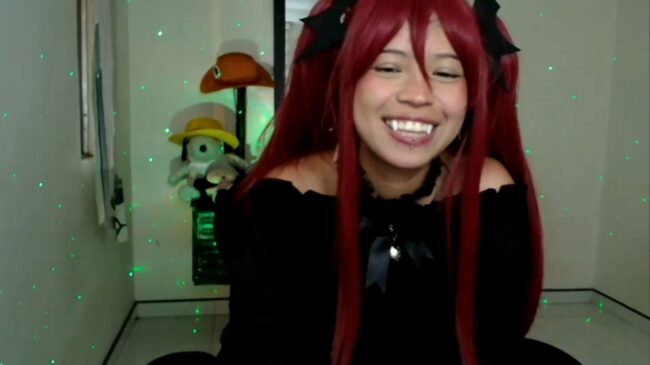 Cute Succubus Cherrywitchy Flashes Her Fangs