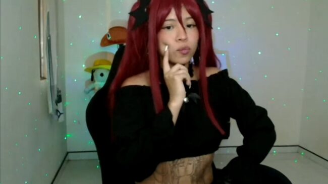 Cute Succubus Cherrywitchy Flashes Her Fangs